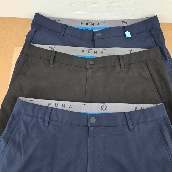 Puma Performance Golf Pants Mens Blue Black  Fitness Lightweight Sz 36x 29.5 3of - Picture 5 of 13